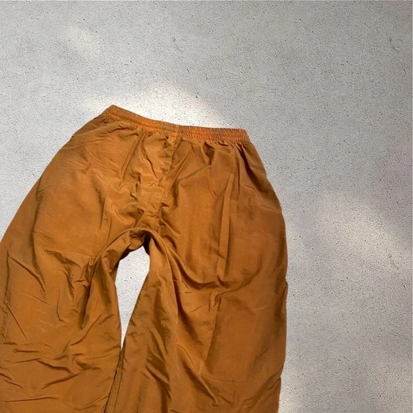 Vtg Abercrombie & Fitch Burnt Orange Nylon Track Pants | Y2K 90s - Picture 3 of 8